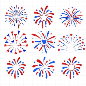 Fireworks SVG Bundle, Firecracker SVG, 4th of July Firework png Bundle, Fireworks Clipart, Firework elements, Independence day