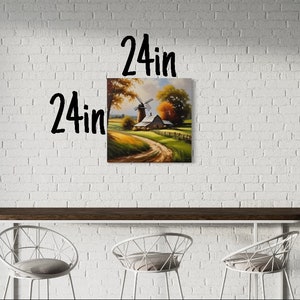 Farm Scene Stretched Matte Canvas Poster 1.25 image 10