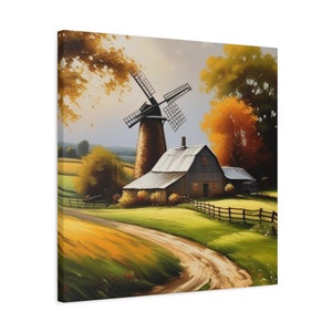 Farm Scene Stretched Matte Canvas Poster 1.25 image 2