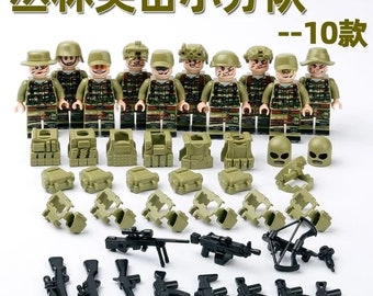 Lot of 10 LEGO Compatible Figures - War Commando Army: The Ultimate Intervention Squad