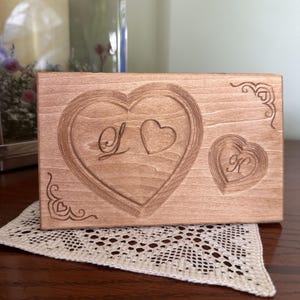 Carte d'amour 3D en bois, « Vous me complétez ».  Cadeau personnalisé pour conjoint ou partenaire.