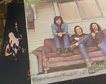 Zestaw albumów Vintage Crosby Stills i Nash - Vintage Vinyl Record LP - Muzyka lat 70.