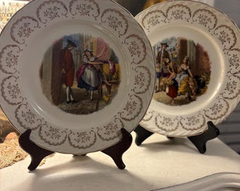 Cries Of London - Fijne zwarte kersen en zoete sinaasappels verzamelbordenset - Bone China - Gemaakt in Engeland - Borden voor aan de muur