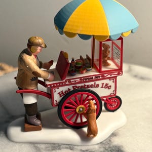 Department 56 &quot;Pretzel Cart&quot; Heritage Village Collection - “Christmas in the City” - Vintage