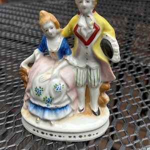 Occupied Japan Victorian Couple Porcelain Figurine - Vintage