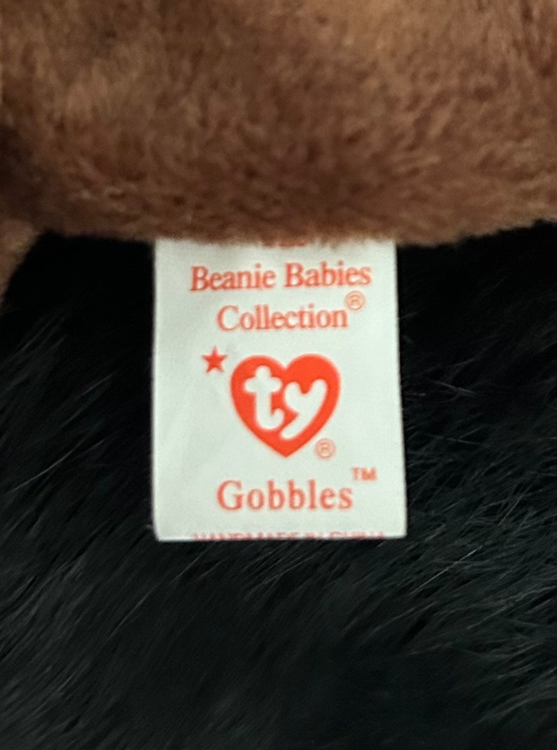 TY Beanie Baby GOBBLES the Turkey Retired Original 1996 Rare Version