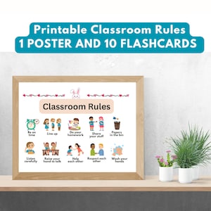 Printable Classroom Rules,Daycare Rules,Classroom Rules,Daycare Classroom Rules Posters,Classroom Rules Cards,Behavior Rules,Back to school