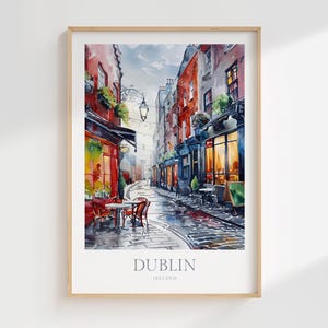 Dublin Irland Aquarell Poster Dublin digitaler Download druckbare Wandkunst Dublin Home Dekor Dublin digitales Poster Irland Wandkunst Druck