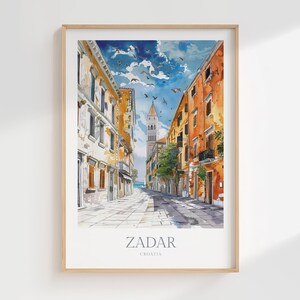 Zadar Croatia Watercolor Poster Digital Download Croatia Printable Wall Art Zadar Home Decor Zadar Print Zadar Digital Poster Croatia Print