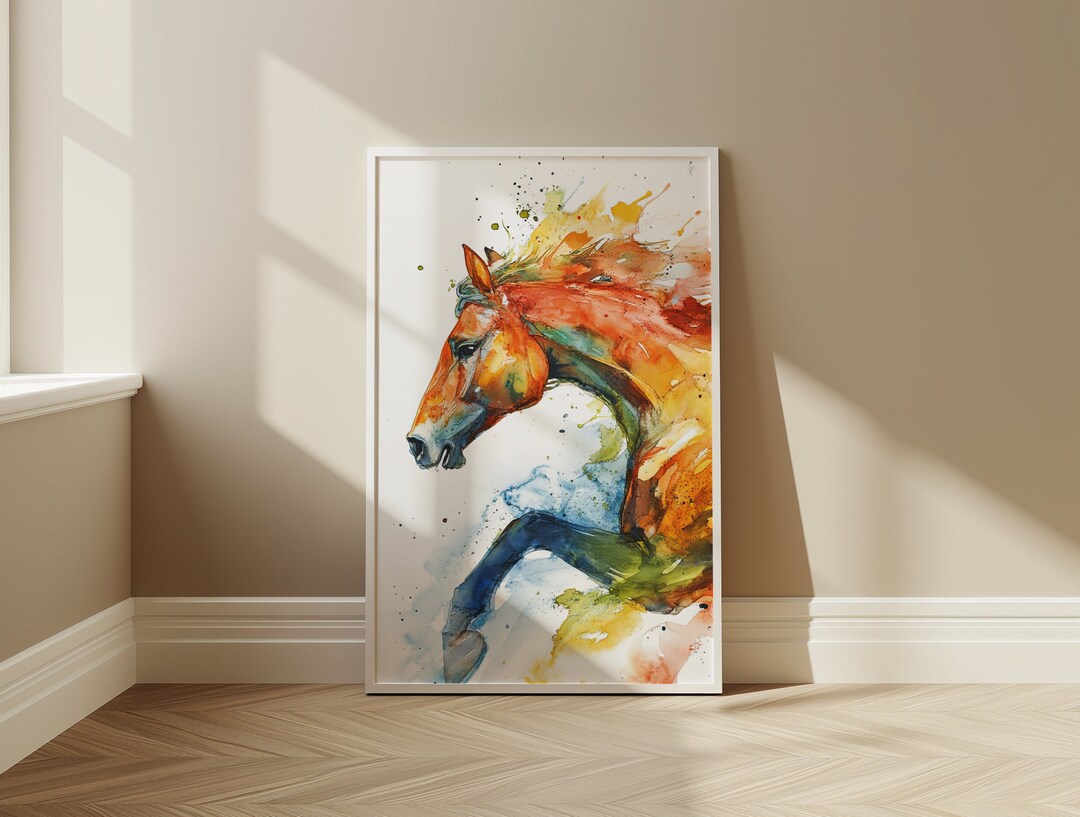 Horse Watercolor Painting Digital Download Printable Wall Art Home ...