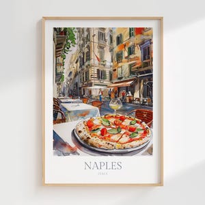 Napoli Italia Acquerello Poster Digitale Download Stampabile Decor Napoli Stampa Digitale Download Napoli Stampa Poster Italia Pizza Napoletana