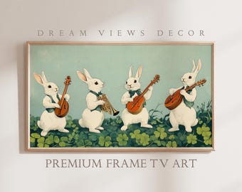 Vintage Easter Bunny Band Samsung Frame TV Art (Digital Download)