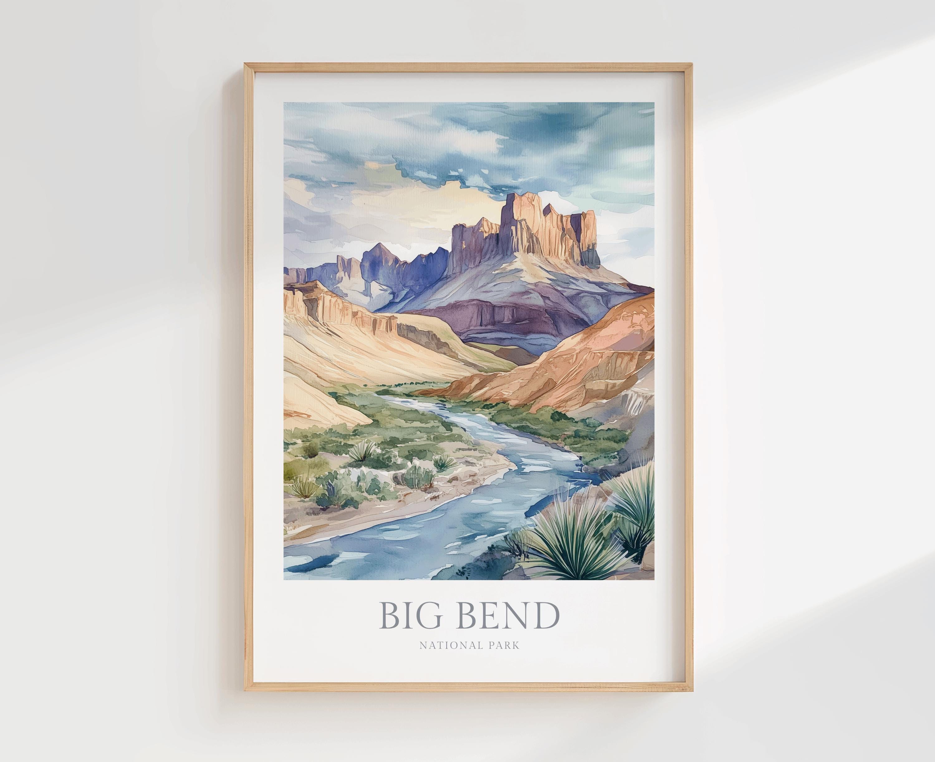 Big Bend National Park Watercolor Art Print (digital Download) - Etsy