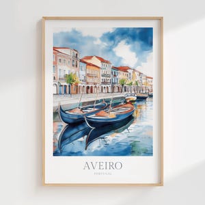 Aveiro Print Watercolor Poster Digital Download Printable Wall Decor Portugal Print Download Aveiro Wall Art Print Portugal Print Travel Art