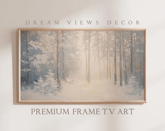 Winter Forest Painting for Samsung Frame TV (Digital Download)