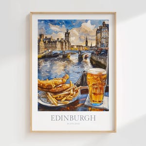 Edinburgh Scotland Watercolor Poster Digital Download Edinburgh Printable Art Edinburgh Digital Print Download Edinburgh Print Scotland Art