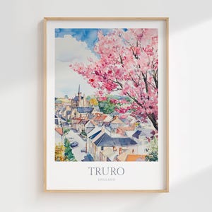 Truro England Print Watercolor Poster Digital Download Truro Digital Poster Wall Art Home Decor Print Truro England Digital Travel Art Print