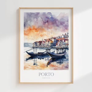 Porto Portugal Watercolor Poster Digital Download Printable Wall Art Decor Porto Digital Print Download Porto Wall Art Portugal Poster