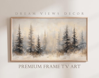 Winter Forest Landscape, Samsung Frame TV Art (Digital Download)