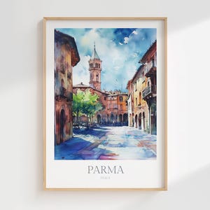 Parma Print Italy Watercolor Poster Digital Download Printable Wall Art Decor Parma Digital Poster Emilia-Romagna Italy Travel Art Print