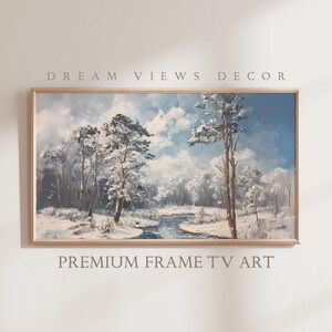 Samsung Winter Frame TV Art Winter Landscape Art for Frame Tv Winter Landscape TV Art Winter Decor Winter Landscape Frame TV Art Winter Snow