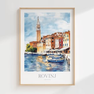 Rovinj Print Rovinj Croatia Watercolor Poster Digital Download Printable Wall Art Home Decor Rovinj Digital Poster Croatia Travel Art Print