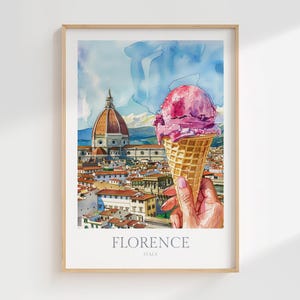 Florence Italy Watercolor Poster Florence Digital Download Florence Printable Wall Art Decor Florence Digital Print Download Italy Poster