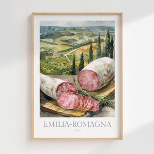 Emilia-Romagna Italy Watercolor Poster Digital Download Emilia-Romagna Printable Wall Art Decor Digital Print Italy Wall Art Print Italy