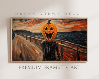 Halloween Pumpkin Scream, Frame TV Art (Digital Download)
