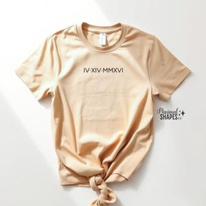 Personalised Roman Numerals Shirt, Mothers Day Shirt, Matching Mum Dad T-Shirt Gift, Custom Family Apparel, Honeymoon Unique Couple Clothing