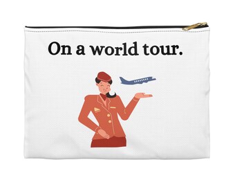 On a world tour flight attendant pouch