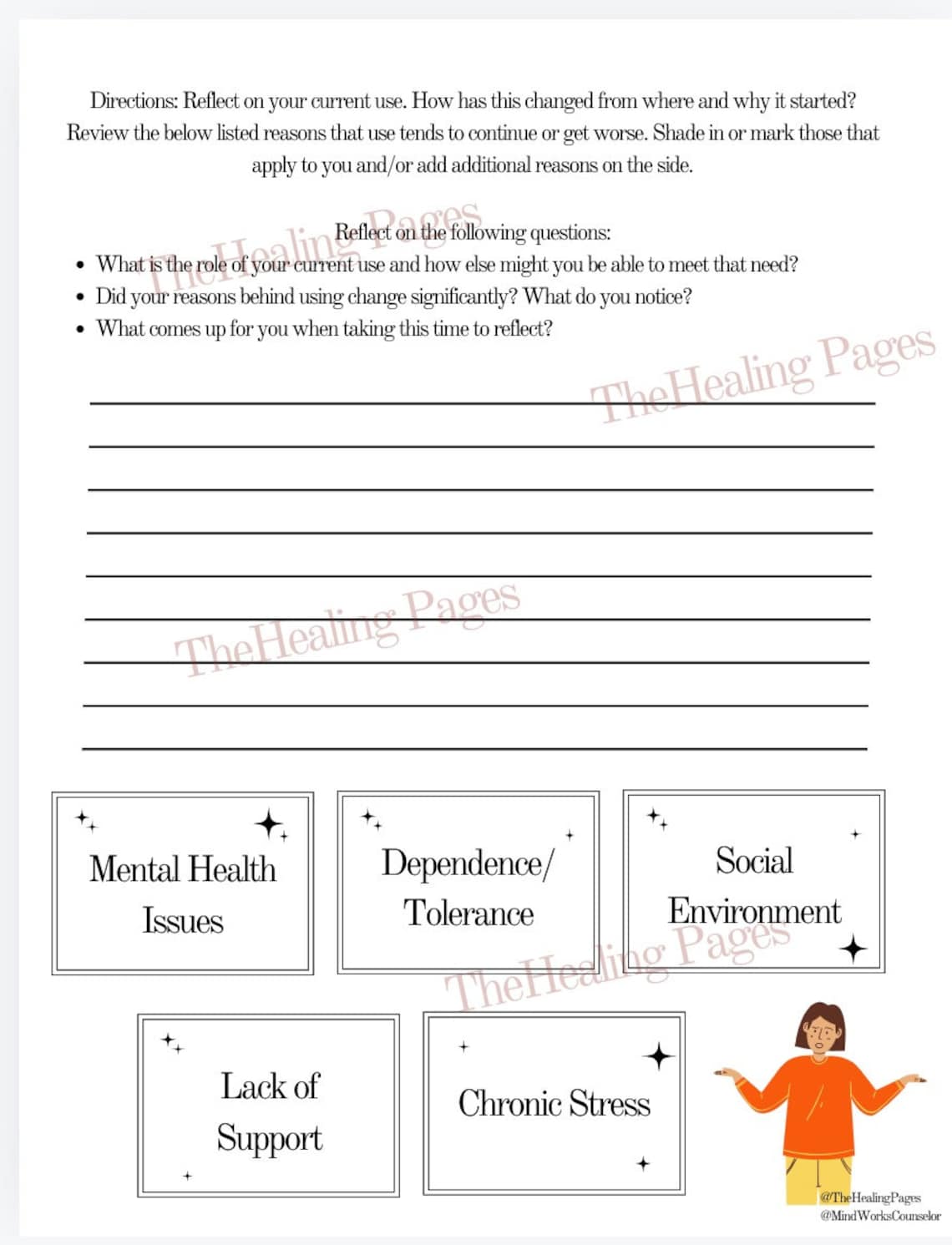 Recovery Journaling Worksheet: Reflect on Substance Use History