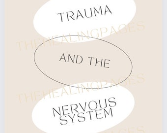 Trauma & Nervous System Healing Packet | Printable Worksheets and Exercises for Emotional Recovery | Trauma-Informed Therapy Tools