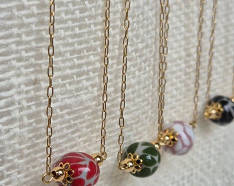 Talavera necklaces, handmade necklaces, 14k gold plated necklaces, necklaces, Traditional Mexican Jewelry, gift for her, heart necklaces