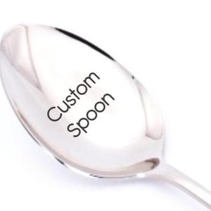 Customized Spoon - Custom Spoon - Personalized Spoons - Custom Engraved Spoon -Serving Spoon -Tea Spoon - Personalized Stainless Steel Spoon