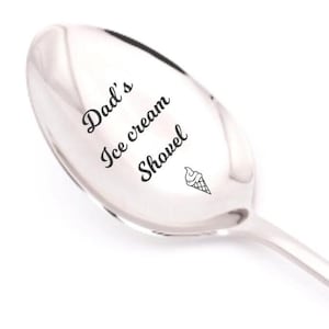Papas Eis Schaufel Gravur Eis Löffel Lustiges Papa Geschenk für Eis Liebhaber Vatertag Löffel Papa Geburtstagsgeschenk Lustiges Geschenk für Papa