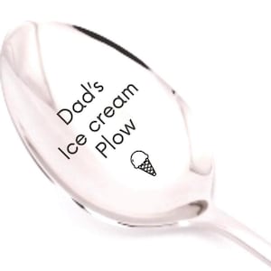 Väter Eis Pflug Gravur Eislöffel Lustiges Papa Geschenk für Eiscreme-Liebhaber Vatertagslöffel Geschenk für Ihn Papa Geburtstagsgeschenk Papa Löffel