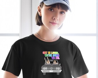 Get in loser were going to sin crop top