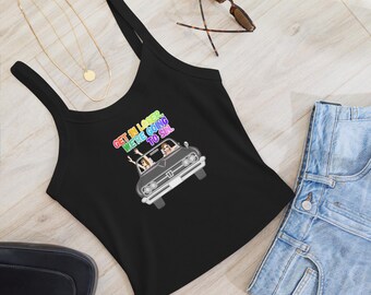 Get in loser were going to sin micro-rib tank top