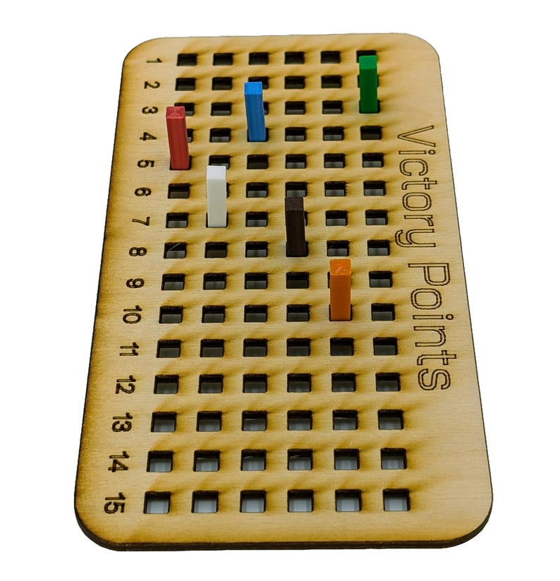 Victory Point Tracker for Settlers of Catan | Natural Wood Scoreboard ...