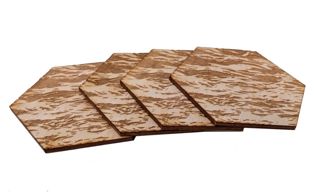 Water Tiles / Hexes | Settlers of Catan | Laser Cut | Natural Wood - Etsy