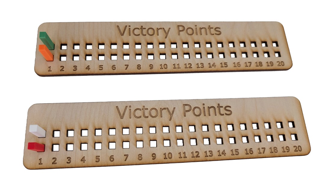 Catan Victory Point Tracker – Natural Wood Scoreboard, Settlers of ...