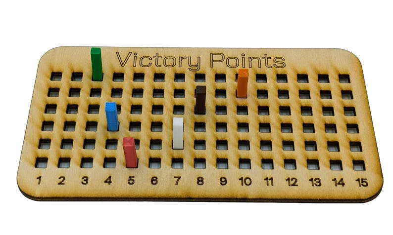 Victory Point Tracker for Settlers of Catan | Natural Wood Scoreboard ...