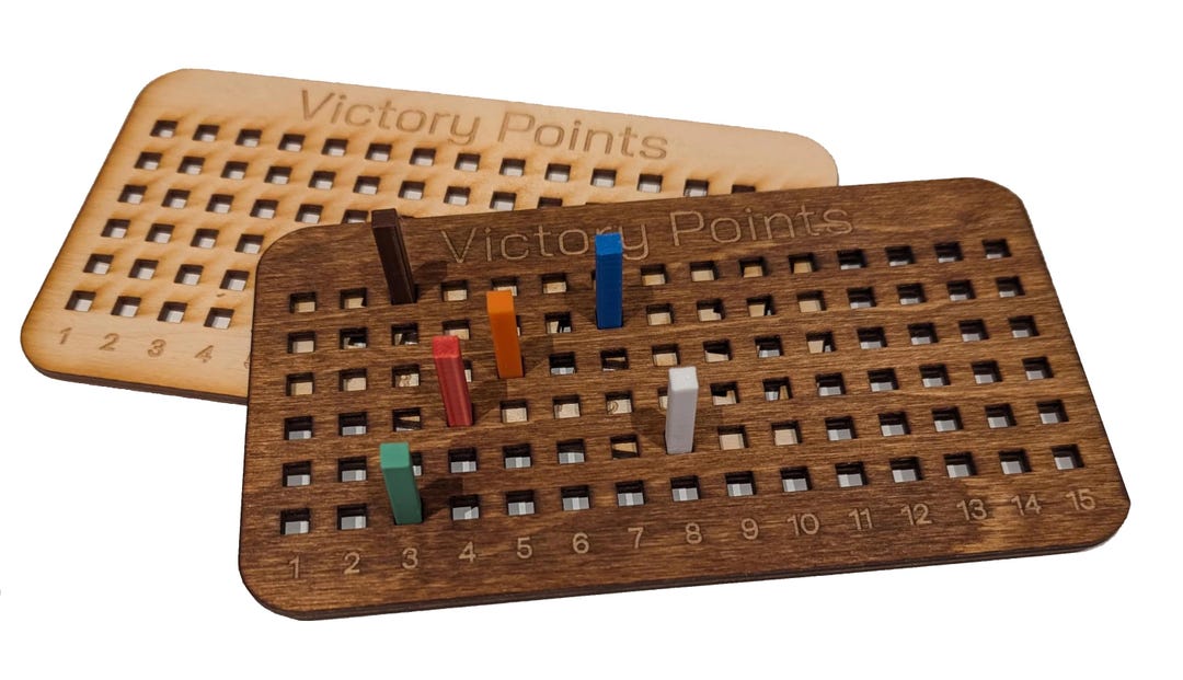 Victory Point Tracker for Settlers of Catan | Natural Wood Scoreboard ...