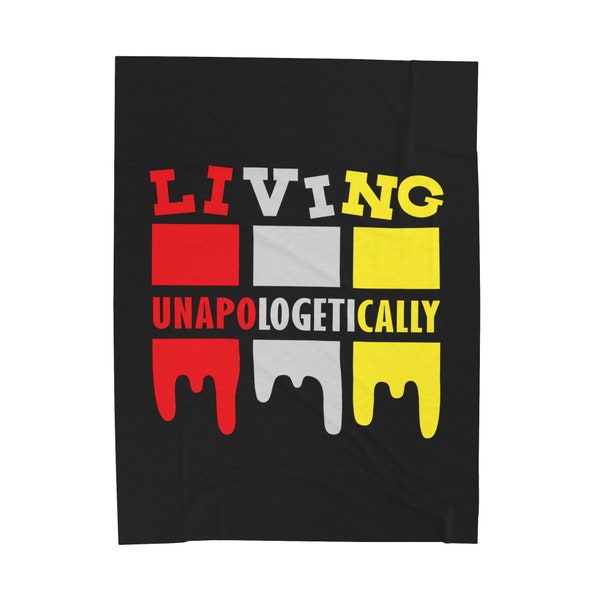 Living Unapologetically Velveteen Plush Blanket, Luxurious Velvet Plush Blanket, Plush Blanket for Living Bold and Comfortable, Cozy Blanket