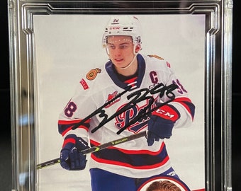 Connor Bedard 2023 Hot Shot Prospects Rookie Card RC Facsimile Autographed BV Rare Graded Chicago Blackhawks Pre-Draft Hockey Card