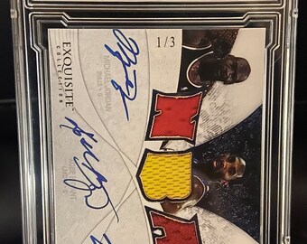 Michael Jordan/Kobe Bryant/Lebron James Upper Deck Exquisite Collection Facsimile Autographed Triple Jerseys Reprint Basketball Card