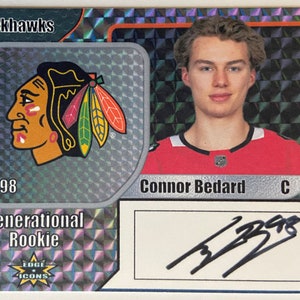 Connor Bedard 2023-24 Generational Rookie Ink Series Graded ACEO Rookie Card Facsimile Autographed Rare Hockey Card Chicago Blackhawks image 5