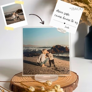 Custom Car Dashboard Photo Ornament- Drive Safe Daddy Personalized Car Interior Decor Accessories, Customized Car Charm Polaroid Photo Stand