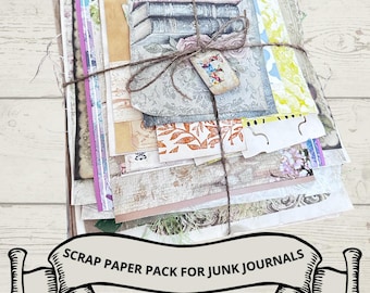 Vintage Scrap Paper Pack: Junk Journal Ephemera, Collage Supplies